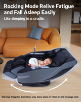 Stylish Massage Chair Full Body Zero Gravity Massage Chair Rocking Sleep Mode 3D SL Yoga Stretch Massage with Heat 12+ Modes Upgraded Calf +11cm Wireless Phone Charge Screen Touch Large Size Black UIIU