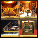 Titanic Model 3D Wooden Puzzles for Adults, Titanic Model Kit Set, Titanic Toys for Adults Teens with LED Light, Dance Hall, Lounge, Home Decor, Birthday, Christmas Fuiltee