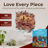 Crafthub Harry Potter Wooden Puzzles for Adults – A3 Size with 155 Pieces Wood Puzzles – Hogwarts Castle – Jigsaw Puzzles with Unique Shapes – 10.8" x 11.9" CRAFTHUB