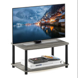 Furinno Turn-N-Tube Multipurpose 2-Tier Printer Stand Display/Elevated TV Stand, French Oak Grey/Black Furinno