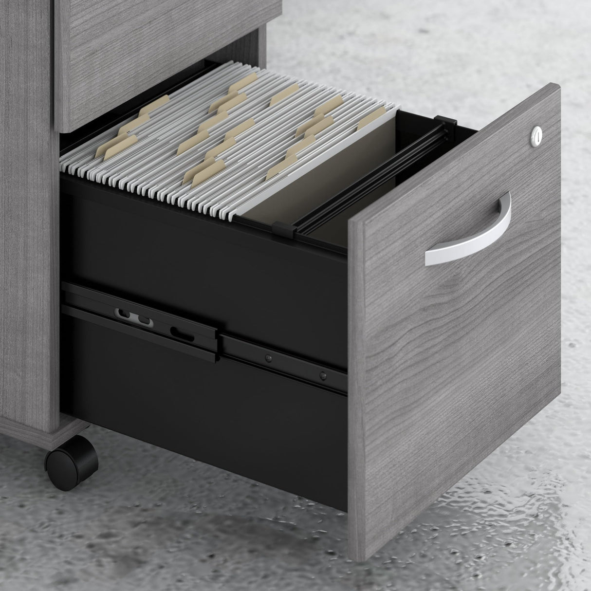 Bush SCF216PGSU 3-Drawer Vertical File Cabinet Locking Letter/Legal Platinum Gray 20-Inch D Bush Business Furniture
