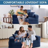 Mofolit 71" Boneless Couch Loveseat Folding Sofa Bed Convertible Floor Couch for Living Room,Sleeper for Guest Room,Apartment,Loft & Home Office. (1, Blue, 71") Mofolit
