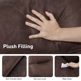 EONIX Triple Motor Lay Flat Power Lift Recliner Chair for Elderly, 400lbs Large Electirc Lift Chair for Living Room, Independent Adjustable Lumbar, Extended Footrest, Hidden Cup Holders, Dark Brown EONIX