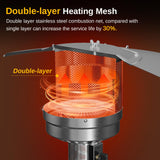 EAST OAK 50,000 BTU Patio Heater with Sand Box, Table Design, Double-Layer Stainless Steel Burner, Wheels, Triple Protection System, Outdoor Heater for Home and Residential, Pinecone EAST OAK