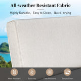 SUNSHINE VALLEY Upgraded 4 Piece Metal Patio Sectional Furniture Set with 5.9" Thick Cushion, Outdoor Furniture Conversation Set with Coffee Table, Patio Modular L Shape Sofa for Backyard Deck Outside SUNSHINE VALLEY