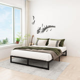 Lutown-Teen 12 Inch King Size Bed Frame Sturdy Mattress Foundation, Heavy Duty Metal Platform with Steel Slats Support No Box Spring Needed, Noise Free, Easy Assembly, Black Lutown-Teen