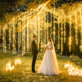 Christmas Lights Outdoor, 66ft 200 LED String Lights Indoor Clear Wire, 8 Modes Warm White Christmas Lights for Outside House, Plug in Waterproof Twinkle Lights for Tree Bedroom Holiday Decorations Vivideal