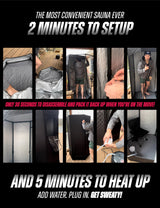 TUNDRA HUT XL Portable Home Sauna for Wellness & Relaxation | Steam-Heated Hexagon Model | 60-Min Rapid Steam Room Generator, Floor Mat, Towel, Chair & More | 2-Min Setup | USA Athlete Founded (THSX1) TUNDRA TRIBE