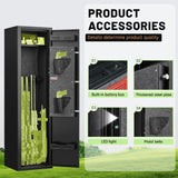 HEANVO 2-4 Gun Safe, Gun Safe for Rifles and Pistols, Shotgun Rifle Safe,No Assembly Gun Cabinet for Shotguns, Quick Access Rifle Safe, Gun Locker with Dual Alarm & Mute Mode Switching HEANVO