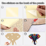 Ruikiyart Wooden Puzzles for Adults Mandala Elephant Jigsaw Puzzles 200Pcs Unique Shapes Colorful Animal Puzzles Fabulous Gift for Kids and Adults on Birthday,Thanksgiving,Christmas 11.8x12.8 Inches Ruikiyart