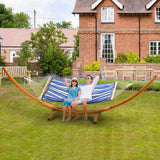 VEVOR Wooden Hammock Stand, 475 lbs Capacity Universal 2 Person Hammock Frame Fits 9-13 ft Hammocks, Larch Wood Arc Adjustable Stand for Hammock with Chain and Carabiner, for Outdoor and Indoor VEVOR