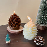 Christmas Pinecone Silicone Candle Molds 3D Pine Cone Candle Molds Silicone Resin Candle Mold Soap Mold Xmas Theme Resin Concrete Mould for Christmas Party DIY Table Home Decor Supplies (1 Pc) mdgfge