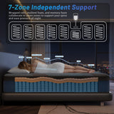 inight King Size Mattress, 12 Inch King Mattress in a Box, Durable Hybrid Mattresses with Gel Memory Foam & Pocket Springs, Medium Firm Feel, Pressure Relief, Cooling, Edge Support, Motion Isolation inight