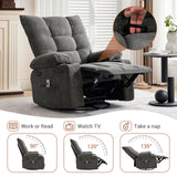 Garvee Swivel Rocker Recliner Chair with Heat and Massage, 360 Degree Swivel Rocking Single Sofa with Cup Holders, Oversized Single Sofa Seat, Lazy Boy Recliner Chairs for Living Room Garvee