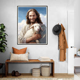 SKRYUIE Paint by Numbers Kit for Adults Beginner Jesus, Acrylic Christ Oil Painting by Numbers Kits with PaintBrushes Paintwork Art Crafts Canvas for Home Decor 16x20 inch SKRYUIE