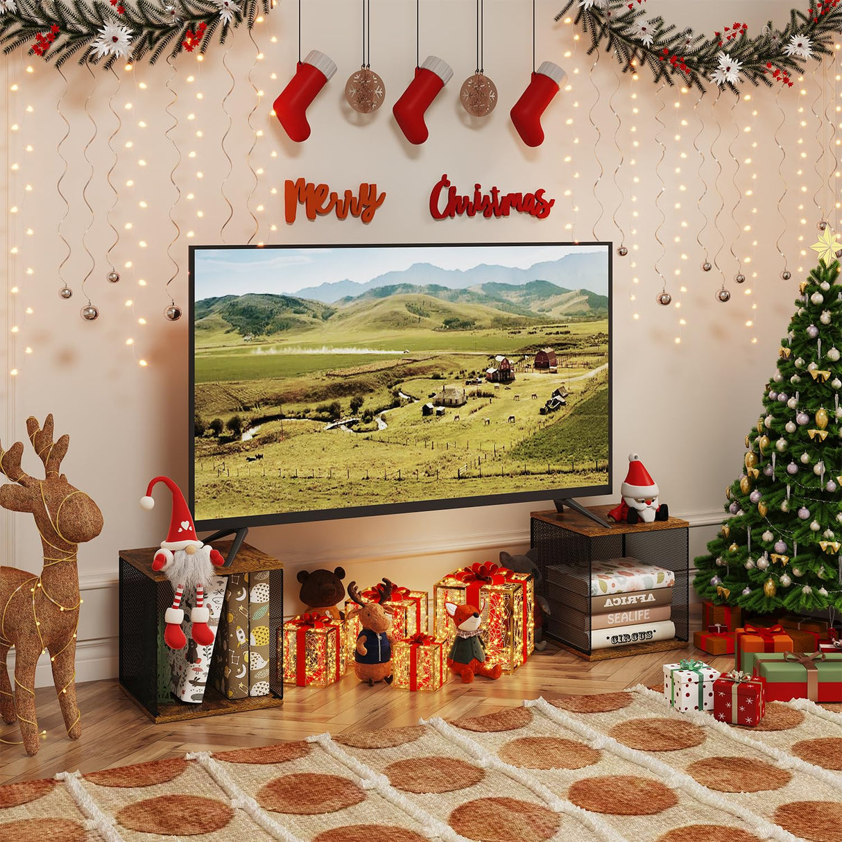 Dmevkic 2 Cube Organizer Book Shelfs DIY Variable Stackable Cube Storage Organizer for Kid Bedroom,Living Room,Small Bookshelf Black Brown Wooden Dmevkic