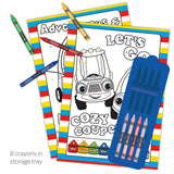 Little Tikes Let's Go Cozy Coupe 32 Page Color by Number Coloring Book with 8 Crayons 52743 Bendon