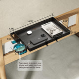 Magheo Bedside Shelf Metal,Bunk Bed Table Shelf for Top Bunk Heavy Duty Clip On Bed Side Table Tray for College Dorm Room,Loft Nightstand Organizer Tray with Removable Cup Holder & Phone Holder(Black) Magheo