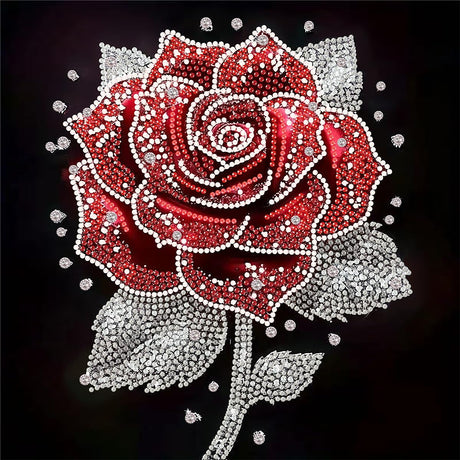 Special Shaped Diamond Art Painting Kits for Adults, Rose Flower 5D Diamond Painting Kits for Adults Beginner,DIY Crystal Diamond Dots Gem Art Craft for Home Decor 11.8 x 11.8 inch GEMFAMILY
