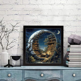 DAZZLEDOTS Diamond Art Kits for Adults, Book Forest Diamond Painting 5D Magic Moon Library Diamond Art Kits for Beginners DIY Full Drill Paint by Diamonds Dot Gem Art for Home Wall Decor 13.8x13.8inch DAZZLEDOTS