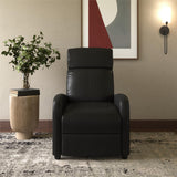 DHP Bobby Pushback Recliner Chair for Living Room, Ergonomic Comfort, Reclining Sofa Chair, Black Faux Leather DHP