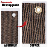 SUNNY GUARD Shade Cloth Custom Size 3x18 FT Sun Shade Screen Fabric Shade Cover Tarp with Grommets for Pergola Backyard Garden, Brown(We Customized) SUNNY GUARD