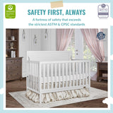 Dream On Me Cape Cod 5-in-1 Convertible Crib in White, Greenguard Gold Certified, 55x30x44.5 Inch (Pack of 1) Dream On Me