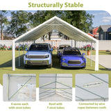 20'x40' Party Tent - Heavy Duty Upgraded Galvanized Frame, Outdoor Wedding Gazebo Shelter Canopy, Removable Sidewalls, Double Doors, and 3 Carry Bags for Parties, Weddings, and Outdoor Events Mulinsonfly