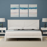 Glenwillow Home Farmhouse Solid Wood Platform Bed in King - Gloss White Glenwillow Home