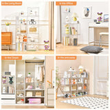 Stebopum Purse Organizer for Closet,Clear Acrylic Display Case for Handbag Organizer, Purse Storage Box with Magnetic Door, Plastic Storage Bins for Book, Collectibles, Cosmetic (5 Pack) Stebopum