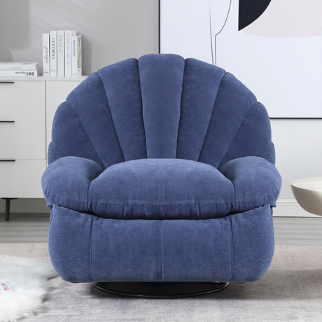 HOMYEDAMIC Power Recliner Chair Rocker Swivel, Comfortable Soft Fabric Shell Shape with Storage 360 Swivel Electric Big Tall Single Reclining Sofa for Adults Living Room Bedroom (ET-Blue) HOMYEDAMIC