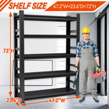 Notmise Garage Shelving Units and Storage, Heavy Duty Storage Shelves Adjustable Tall Shelf Steel Shelving for Industrial, Warehouse, Basement Notmise