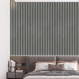 INNO STICKERS 3-Piece Wood Slat Wall Panel for Interior Wall Decor Noise Cancelling 94.5" x 11.4" Acoustic Decorative 3D Sound Absorbing Wall Paneling, Gray Oak, 22.4 Sq.Ft INNO STICKERS