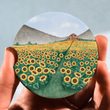 HUMNIC 10pcs Sublimation Blanks 2.6 Inch Ceramic Stone Car Cup Coasters with A Finger Notch for Easy Removal,Sublimation Blank Car Coaster,White Sandstone Car Coaster Sublimation Blanks HUMNIC