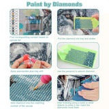 CEOVR Wolf Diamond Painting Kits for Adults, Woman and Wolves Diamond Art Dots 5D Full Drill DIY Gem Art for Beginner, Adult Crafts Kits Arts and Crafts, Wall Decor for Home Office 16x12in CEOVR