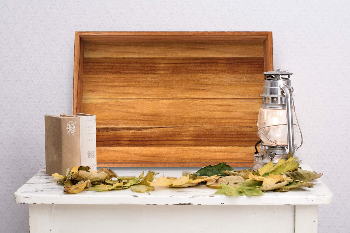 Serving Tray, Teak, Custom Serving Tray, Tray with Handles, Engraved, Tray, Breakfast in Bed, Breakfast Tray, Wood Tray, Coffee Table Tray, The Sinclair Company