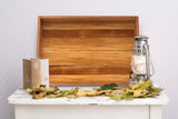 Serving Tray, Teak, Custom Serving Tray, Tray with Handles, Engraved, Tray, Breakfast in Bed, Breakfast Tray, Wood Tray, Coffee Table Tray, The Sinclair Company