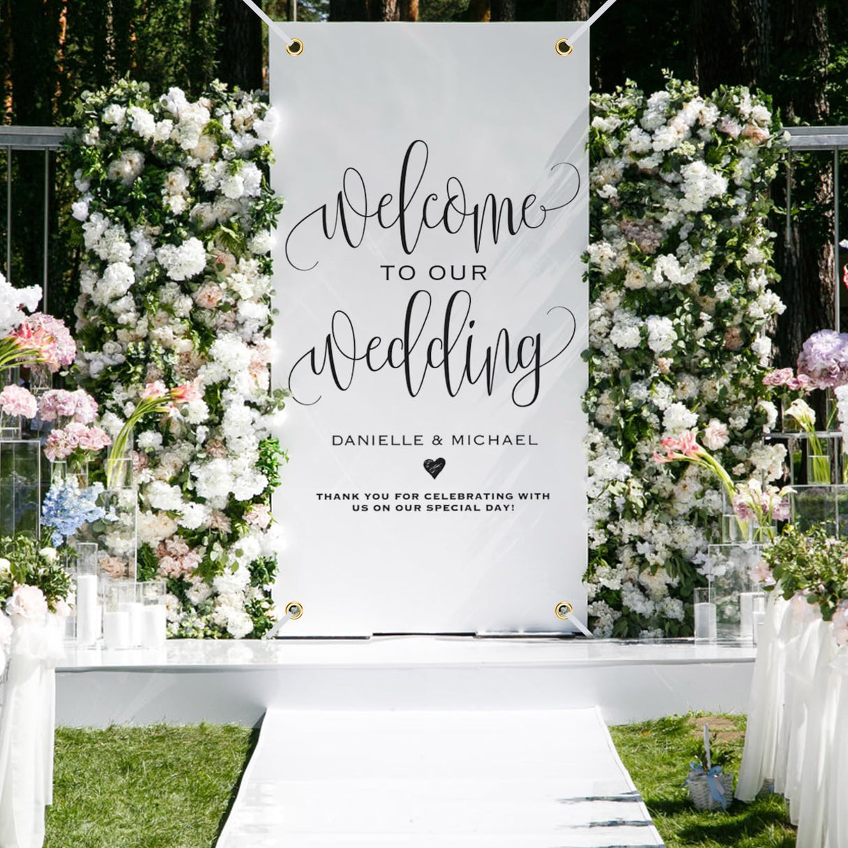 2 Pieces Large Blank Banners, 2x6 Feet White Polyester Oxford Sublimation Banners with Hanging Rope for Indoor Outdoor Display, DIY Blank Banners for Wall Signs, Painting, and Writing, and Party Decoration GCTWFYK