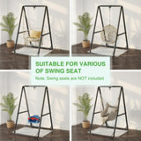 GREENSTELL Hammock Chair Stand, Swing Stand with 3 Hooks Fit for Most Hanging Chairs, Ground Nails for Outdoor and Rubber Clamps for Indoor, Hanging Stand Only Max Load 500lbs, Swing Chair not Include GREENSTELL