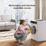 HONBAY Convertible Sectional Sofa, L Shaped Couch with Linen Fabric, Reversible Couch for Small Space, Light Grey HONBAY