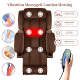 Neioml Four Motor Zero-Gravity Large-Wide Power Lift Chairs Recliners for Elderly, Infinite Position, 180° Lay Flat Lift Chair Big and Tall, Heat & Massage (Plush Flannel, Dark Brown) Neioml