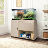 unipaws Heavy Duty Fish Tank Stand, 55-75 Gallon Aquarium Stand with Storage Cabinet, Metal Frame for Aquariums and Reptile Terrariums unipaws