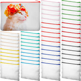 50 Pieces Sublimation Blank Canvas Makeup Bags Bulk Blank DIY Heat Transfer Cosmetic Makeup Bags Canvas Pen Case Pencil Bags Clear Sublimation Blank Pouch with Zipper (Mixed Colors,7.87 x 5.7 Inch) Frienda