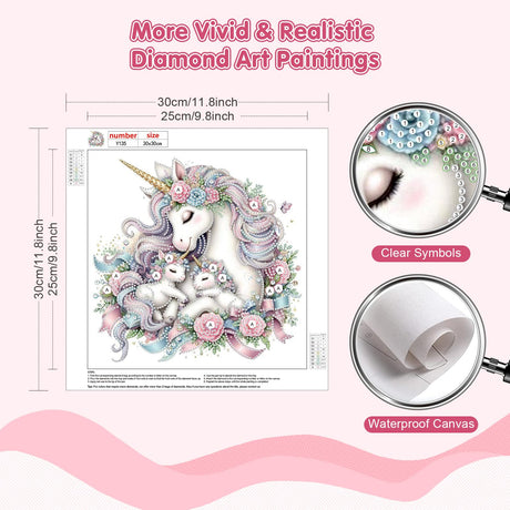 Bowetile Special Shape Diamond Art Painting Kits for Adults Beginners, Horse Diamond Art Painting Kits, 5D DIY Diamond Crystal Rhinestones Gem Art for Adults, Home Wall Decor 12ﾗ12 Inch Bowetile
