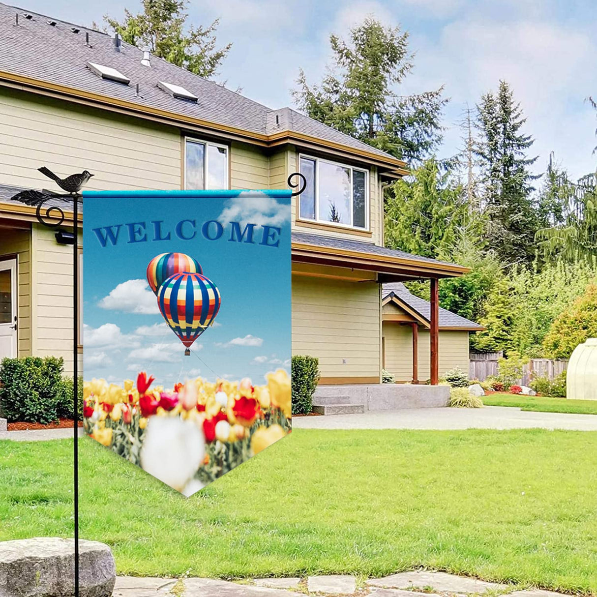 12Pcs Sublimation Garden Flags Blank Banners 12X18in Polyester Flags for Heat Transfer Printing Dye DIY Craft Indoor Outdoor Courtyard KKSUBCA