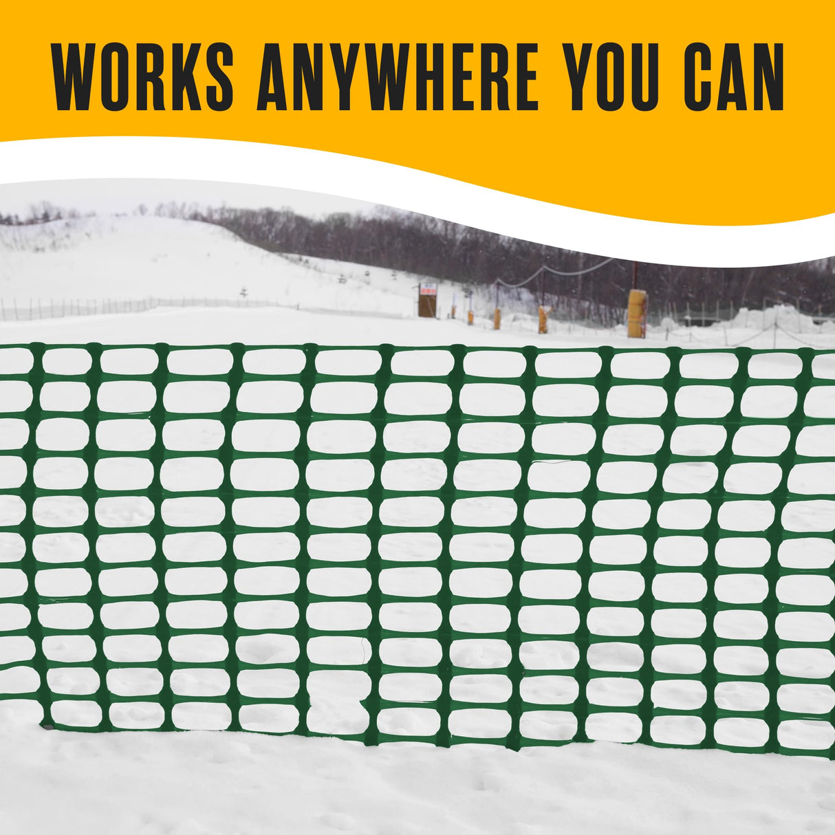 Houseables Fencing, Temporary Fence, Deer Fence, 4x100' Feet, 10.55 lb/roll, Green Plastic Fencing, Temporary Fencing for Yard, Snow Fence, Plastic Fence Roll, Chicken Fence Mesh, Construction Fencing Houseables
