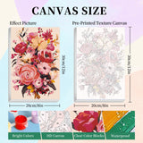 4 Pack Framed Paint by Numbers Kit for Adults with Wooden Easel, Flowers Paint by Numbers with Frame for Beginner, Flowers Adult Paints by Number Kits on Canvas Framed for Wall Decor 8 x 12 Inch Camocin