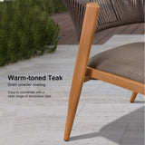 PURPLE LEAF 9 Pieces Outdoor Dining Set Teak Aluminum Patio Furniture Set Wicker Dining Table and Chairs for Lawn Deck Patio Dining Set PURPLE LEAF