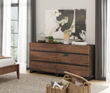 WAMPAT 3 Piece Dresser and Nightstand Sets, 63 Inches Dresser &Chest with 6 Drawers, 2 Nightstand with 2 Drawers Side Table for Bedroom, Bedroom Furniture Set,Brown WAMPAT