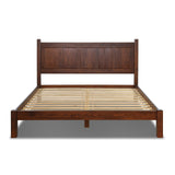 Grain Wood Furniture Shaker Solid Wood Panel Platform Bed, King Size, Cherry Grain Wood Furniture
